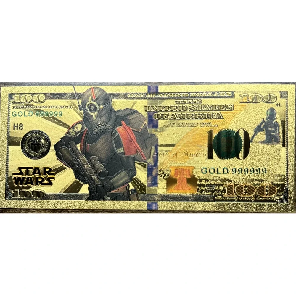 Crosshair - Bad‎ Batch - Star Wars 24k Gold Foil Banknote Collectible $100 Bill